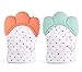 2 Baby Teething Mittens for Babies Self-Soothing Pain Relief and Teething Glove BPA FREE Safe Food Grade Teething Mitt