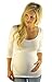 Mommylicious Black and White Striped Seamless Scoop Neck Maternity Top (Black White Striped)