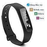 Smart band, Step Tracker, Pedometer Smart Bracelet Fitness Activity Tracker/ H1 Sleep Monitor,Calories Track Waterproof Bluetooth Health Fitness Band for iPhone & Android phones, EIISON