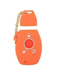 DSP carcasa de silicona piel chamarra para Mercedes Benz Smart Key cv2951, Amarillo