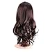 Fani Wig Long Curly Wavy Dark Brown Wigs Middle Part 22 Inch Glamorous Women Wigs Synthetic Full Wig with Free Wig Cap(Dark Brown)
