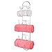 mDesign Steel Wall Mount Towel Rack with 6 Compartments - Towel Holder and Towel Storage Shelf Organizer for Bathroom, Powder Room - 2 Pack - Chrome