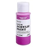 Darice 30062618 Satin Bright Pink, 2 Ounces Acrylic Paint,