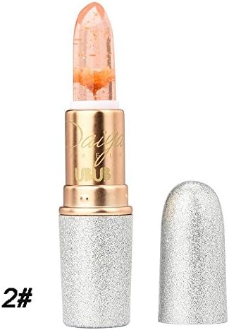 FTXJ Crystal Jelly Real Flower Waterproof Lipstick Moisturize Temperature Color Changed Lip Balm (2#)