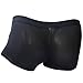 TIAOBU US Mens Boxer Brief Stretch Thong Underwear with Open Penis Sheath Black