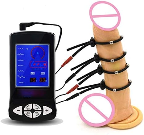 Electro Sexa-Toys Electronic Pulse Mass-Ager Electro Stimulation Steel Ball Pênǐs Ring Electric Shock Cable for TENS/EMS Mass-Age Tshirt,as Picture LAICA
