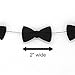 Bobee Bow Tie Party Decorations Paper Garlands 1 Long 14 Foot Strand, 50 Count 2 Inch Bow Ties per Strand