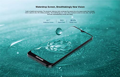 2019 DOOGEE Y8 3GB+16GB Unlock Smartphone Android 9.0 4G LTE 6.1" FHD 19:9 3400mA (Green)