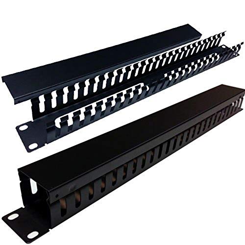 Electriduct 25 Slot Cable Manager 1U Server Rack Wire Management System (Small Slots)