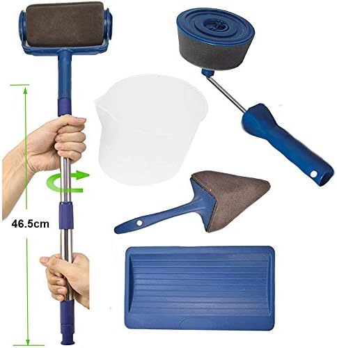 Paint Roller Brush Kit,House Paint Rollers, Adjustable Telescopic Poles, Paint Roller Pro, Multifunction Paint Runner Brush Set for DIY House,School,Office Painting Wall,Ceiling