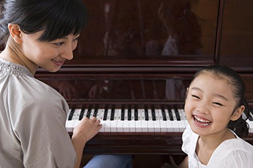 Piano Stickers for White & Black Keys w/ Complete Grand Staff Notes for 49 / 61 / 76 / 88 Keyboards
