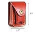 EveryWell Men’s Genuine Leather Cowhide Lighter Holder Case Belt Loop Cigaret Pouch (Red)thumb 3