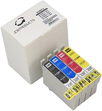 JCB Products Compatible Ink Cartridge Replacement For Epson T126 (Black, Cyan, Magenta, Yellow 4-Pack) Ink