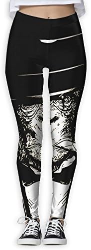 Women's Girl Fierce Gorilla Gentleman High Waist Casual Leggings Tights Yoga Pants Running Pants Stretchy Sport Pilates Workout Long Sportswear