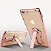 Ocyclone iPhone 6 Plus/6s Plus 360° Kick-Stand Case, [Air Cushion Technology] Plating Glitter TPU Soft Slim Fit Crystal Clear Protection Case for Apple iPhone 5.5 inch (Rose Gold)