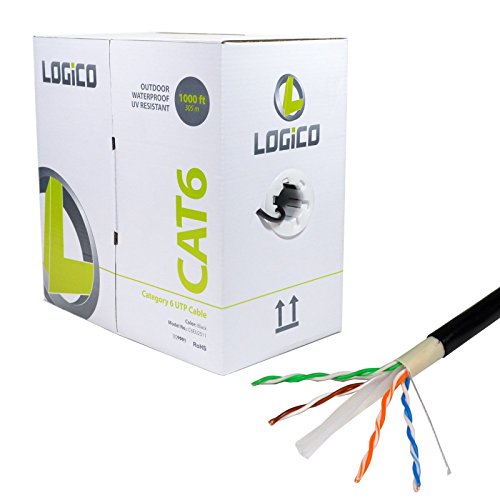 CAT6 OUTDOOR 1000FT UTP SOLID BULK CABLE DIRECT BURIAL ETHERNET LAN NETWORK RJ45
