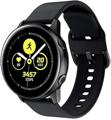 Amazon Com Minggo Band Compatible With Samsung Galaxy Watch Active Active2 40mm 44mm Silicone Sports Wristband Replacement Compatible For Galaxy Watch 42mm Gear S2 Classic Gear Sport Smart Watch Black