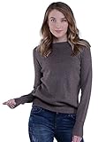 Knit&love Women's Classic Mock-neck Long Sleeve Pullover Knit Sweater