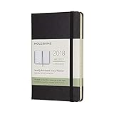 Moleskine 12 Month Weekly Planner, Pocket, Black, Hard Cover (3.5 x 5.5)