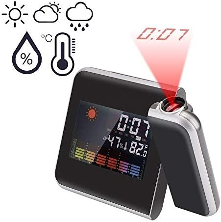 WILLSBURY Premium Quality Digital Projection Alarm Clock Weather Forecast/Time/Date/Humidity/Temperature/Calendar Snooze Function (8190)