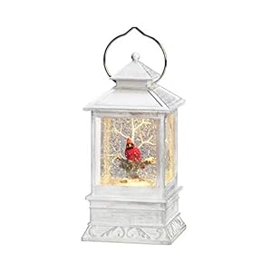 Roman Christmas – Celebrate The Season Swirl Cardinal Lantern, 8.5″ H, Christmas Collection, Plastic, Christmas Decor, Home Decor, Inspirational, Durable, Long Lasting, Battery Operated