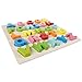 Hey! Play! Wooden Alphabet Puzzle Board with Colorful Wood Letters- Educational Toy for Learning Alphabet, Spelling, & Words for Boys & Girls
