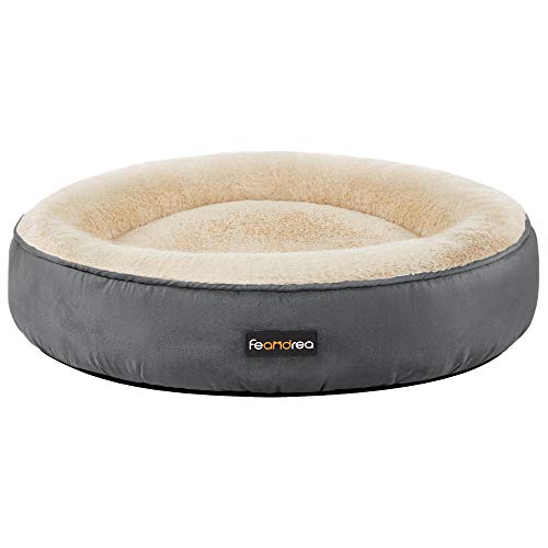 Feandrea Cuccia per Cani, a Forma di Ciambella, 70 cm, Grigio Scuro PGW070G02