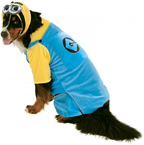 Rubie's unisex adult Official Rubie s Minion Pet Dog Costume Big Dog Size XXXL, Multicolor, XXL UK