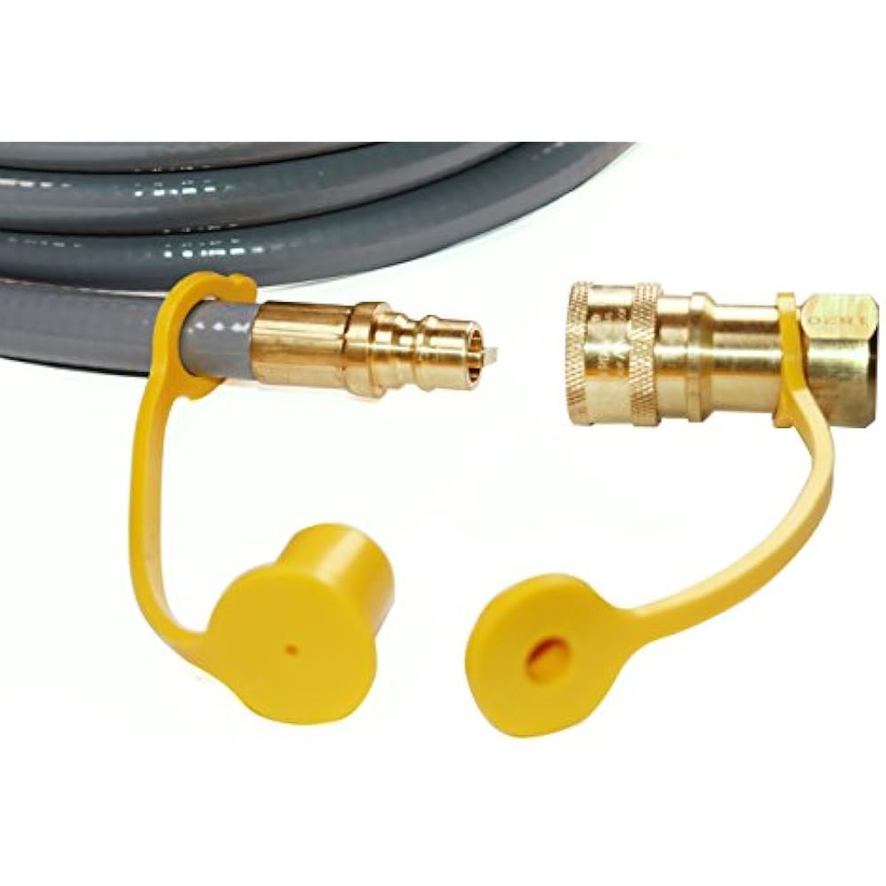 12 Feet 3/8 Inch ID Natural Gas Grill Hose With Quick Connect Propane