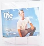 Life by Jockey 3-Pack Men's Premium Cotton T-Shirts - White 100% Cotton