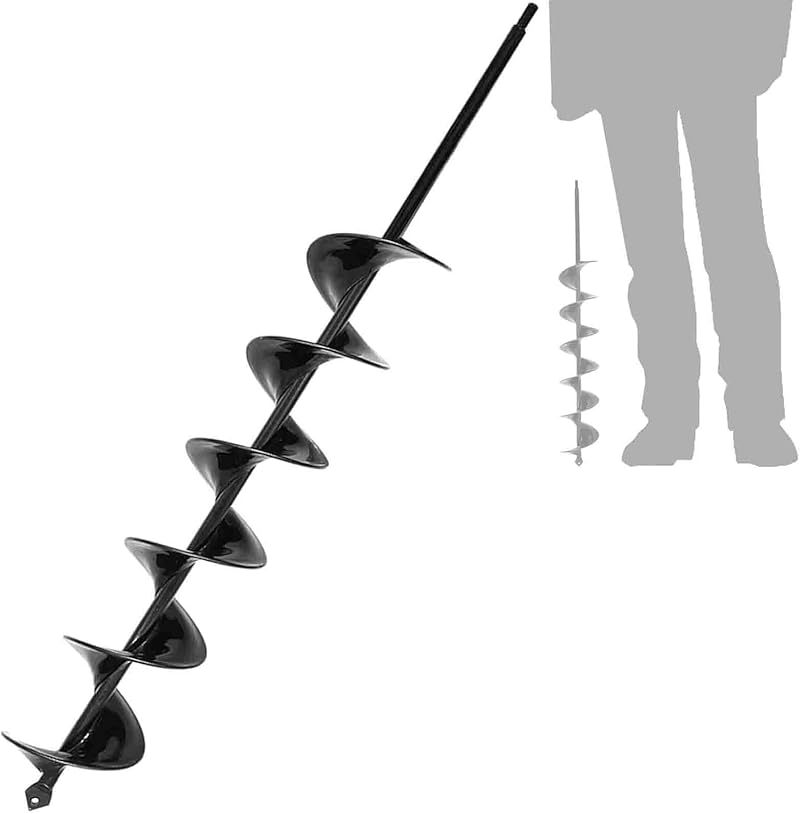 SYITCUN 8x60cm Garden Hole Digger Auger for Planting Bulbs & Seeds