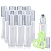 Olilia Frosted Glass Roller Bottles for Essential Oils, 12 Bottles 10ml Metal Roller Balls Essential Oils Opener Key Tool included