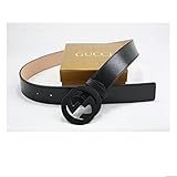New Authentic GG Black Men's Guccissima Leather Belt