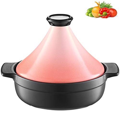 Moroccan-Tagines-Tagine-Pot-Hand-Made-Ceramic-100-Lead-Free-Safe-for-Cooking-and-Stew-Casserole-Slow-CookerPink