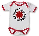 Kiditude Red Hot Chili Peppers Baby Bodysuit Romper, White (12-18 Months (L)), Online Clothing Store