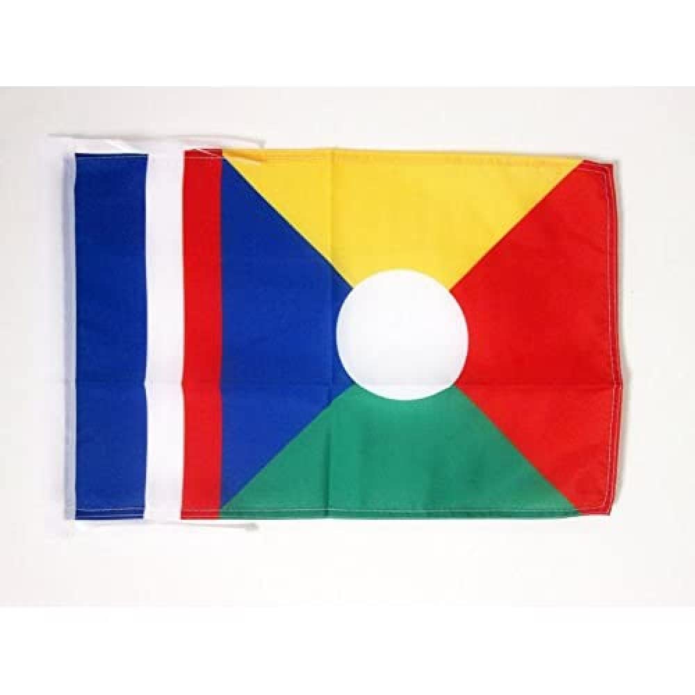 AZ FLAG - Reunion alternative Flag - 18'' x 12'' - 100% Polyester French region of La Réunion Small Banner with Two Cords - Fade Resistant - Vivid Colors - 18x12 in - 45x30 Cm — image 1
