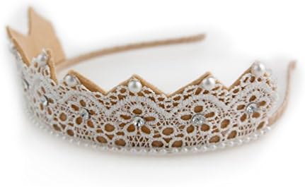 GLITTERFIT Girls Birthday Queen Princess Crown Headband with Pearl Accent