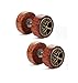 Tanyoyo Wood Cheater Fake Ear Plugs Gauges Illusion Screw Stud Earrings 3pair a set (10mm:3 pair +1 pair tree of Life)