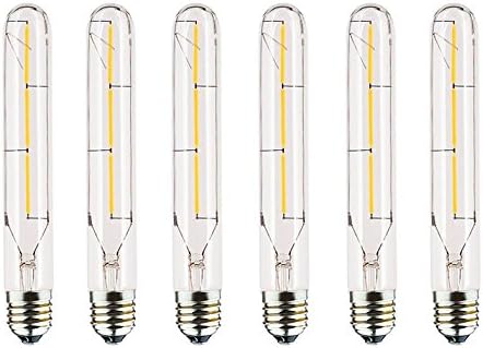 6PACK Vintage LED Filament Bulb T30-3W LED Light Bulb, Medium Screw E27 Base, Clear Warm White 2700K, LED Edison Bulb 30W Equivalent, 220VAC, Dimmable (3)