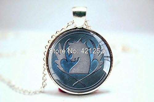 Pretty Lee 2015 Fashion Fairy Tail Pendant Blue Pegasus Guild Emblem Glass Photo Cabochon Necklace Christmas gift