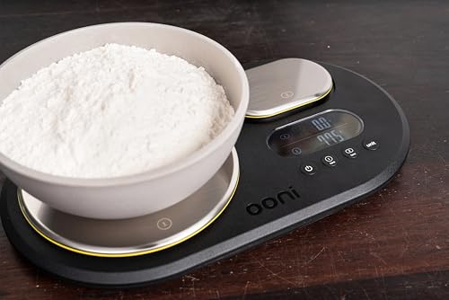 Ooni Dual Platform Digital Scales - Digital Baking Cooking Scales - Digital Kitchen Food Scales - LCD Display with Batteries - Ooni Pizza Oven Accessories