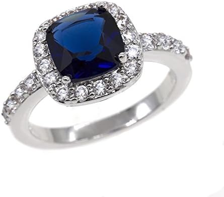 Impression Collection Cushion Halo Cubic Zirconia CZ Engagement Rings Wedding Party Statement Cocktails Classic Fashion Size 4-12
