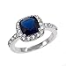 Cushion Halo Cubic Zirconia CZ Engagement Rings Wedding Party Statement Cocktails Classic Fashion Size 4-12