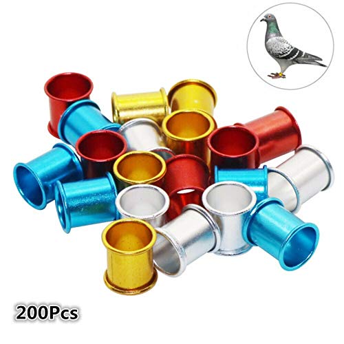 DH-LINK Aluminium Geflügelbeinbänder, 8 mm, Gold, 200 Stück für verschiedene Vögel – Bild 5