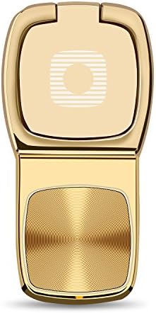 Liv2Fun Multifunctional Wearable Detachable Phone Ring Stand Grip with Anti-Theft Lanyard Neck Strap Loop Compatible with Magnetic Phone Car Mount (Gold)