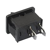 SODIAL(R) 5 Pcs SPST On/Off Momentary Off Rocker Switch AC 250V/6A 125V/10A