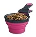Dexas Popware for Pets Collapsible KlipScoop, 1/2 Capacity, Gray/Pink