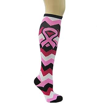 Amazon.com: Pink Ribbon Chevron Breast Cancer Awareness ...