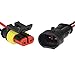 Bordan 2 Pin Way Car Waterproof Electrical Connector Wire Harness 20-16 AWG Marine Pack of 10