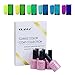Gel Nail Polish,CLAVUZ 6PCS Glow In the Dark Gel Nail Lacquer Set Soak Off UV Led Manicure Luminous Nail DIY Art Decoration Kit 10ML